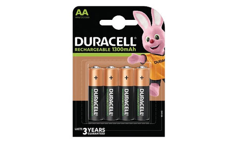 Duracell Rechargeable AA 4 Pack 1300mAh